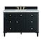 James Martin Vanities 48'' Single Vanity, Black Onyx w/ 3 CM Victorian Silver Quartz Top 424-V48-BKO-3VSL - alternate 1